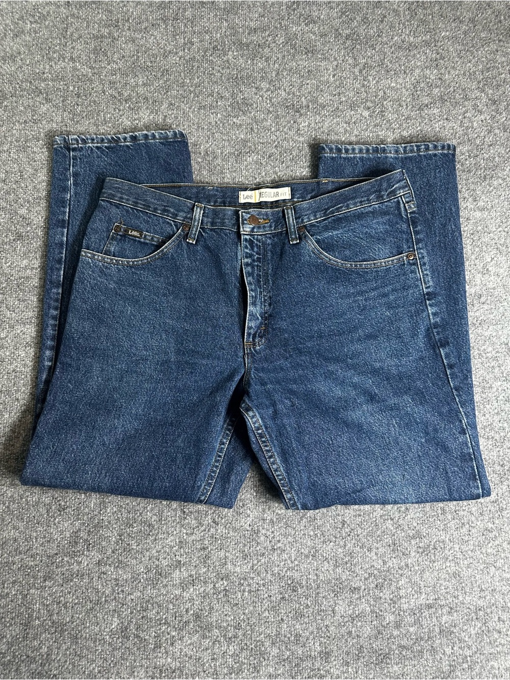 Lee Men's Blue Relaxed Straight-Leg Jeans